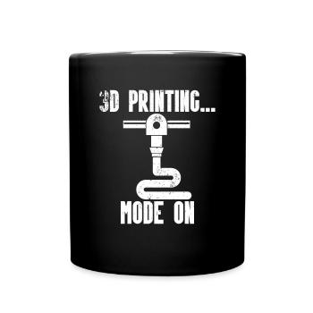 3D printer lover who prints filament nerdy - Full Colour Mug - black - Front