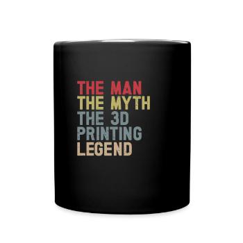 3D printer lover who prints filament nerdy - Full Colour Mug - black - Front