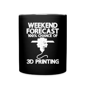 3D printer lover who prints filament nerdy - Full Colour Mug - black - Front