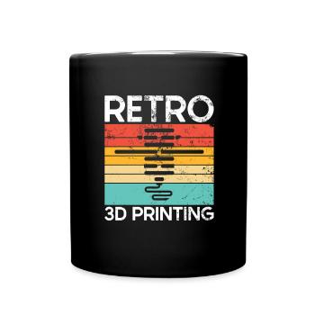 3D-Drucker-Liebhaber, Der Filament Nerdy Druckt - Tasse einfarbig - Schwarz - Vorne