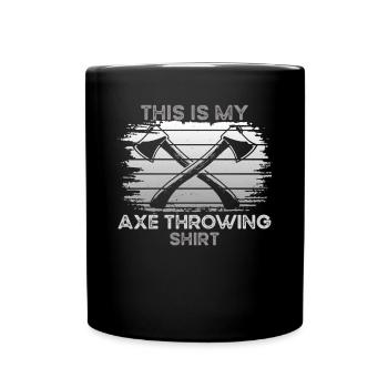 Lancer de hache - Mug uni - noir - Devant