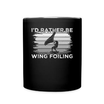 Rather Be Wing Foiling - Full Colour Mug - black - Front