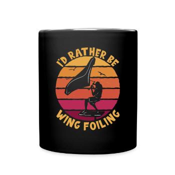 Rather Be Wing Foiling - Full Colour Mug - black - Front