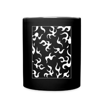 Finnish Goth Aesthetic Gothic Flames Fire Goth - Tasse einfarbig - Schwarz - Vorne