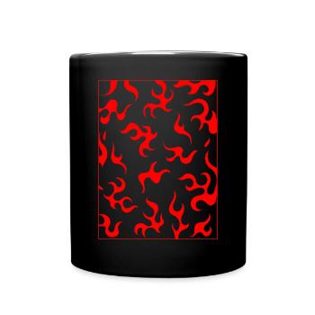 Finnish Goth Aesthetic Gothic Fire Flames Goth - Tasse einfarbig - Schwarz - Vorne