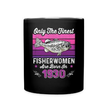 Pêcheuses nées en 1930 pour le 93e anniversaire d’un pêcheur - Mug uni - noir - Devant