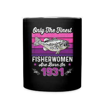 Pêcheuses nées en 1931 pour le 92e anniversaire d’un pêcheur - Mug uni - noir - Devant