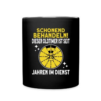 25 Jähriges Dienstjubiläum Firmenjubiläum 25 Jahre - Tasse einfarbig - Schwarz - Vorne