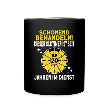20 Jähriges Dienstjubiläum Firmenjubiläum 20 Jahre - Tasse einfarbig - Schwarz - Vorne