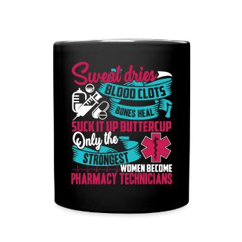 Pharmacy Technician Women Pharmacy Technician - Full Colour Mug - black - Front