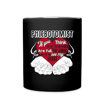 Phlebotomist Phlebotomist Full Heart - Full Colour Mug - black - Front