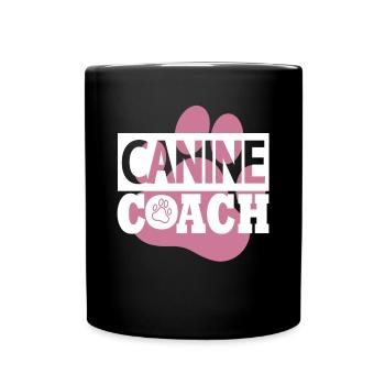 Dog Trainer Dog Paw Print Working with Dogs - Full Colour Mug - black - Front