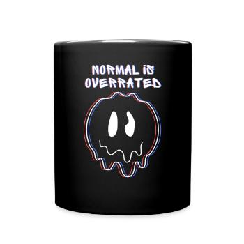 Normal est surestimé citation cadeau 3D effet - Mug uni - noir - Devant