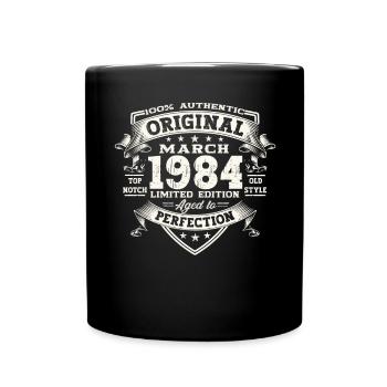 39th birthday Mann Original March Born 1984 - Full Colour Mug - black - Front
