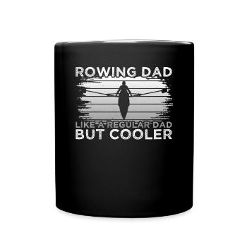 Rowing Dad - Tasse einfarbig - Schwarz - Vorne