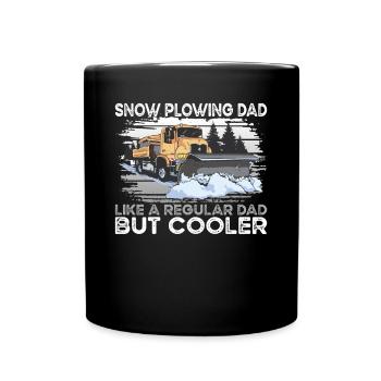 Snow Plowing Dad - Full Colour Mug - black - Front