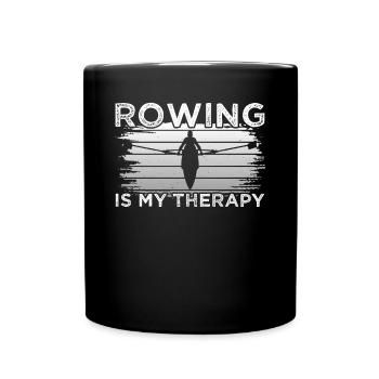 Rowing Therapy - Tasse einfarbig - Schwarz - Vorne
