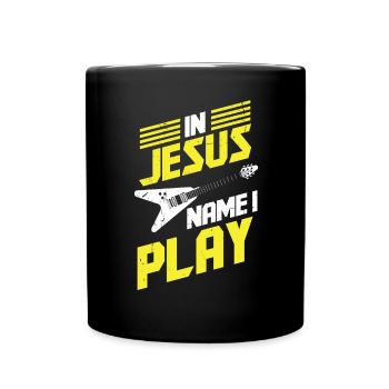I play Guitar - Full Colour Mug - black - Front