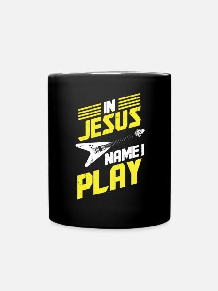 I play Guitar - Tasse einfarbig - Schwarz