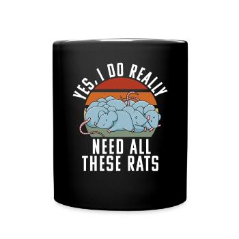 Cadeau du propriétaire du rat Rats Lover - Mug uni - noir - Devant