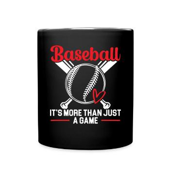 Baseball ist mehr als nur ein Spiel-Baseball-Liebhaber - Tasse einfarbig - Schwarz - Vorne