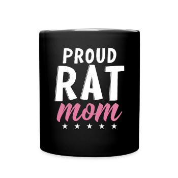 Rattenbesitzer Geschenk Ratten Liebhaber - Tasse einfarbig - Schwarz - Vorne