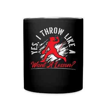 Baseball Girl Baseball Player Baseball Coach - Full Colour Mug - black - Front