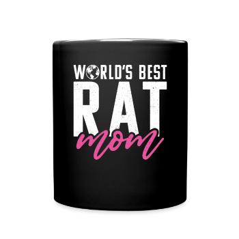 Rattenbesitzer Geschenk Rattenliebhaber - Tasse einfarbig - Schwarz - Vorne
