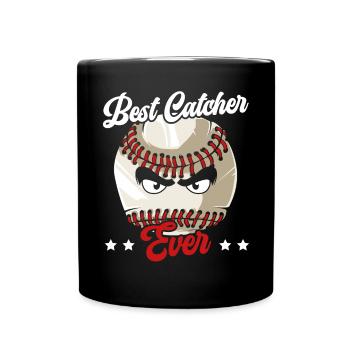 Bester Catcher aller Zeiten Baseballspieler Baseballtrainer - Tasse einfarbig - Schwarz - Vorne