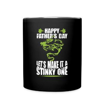 Alles Gute zum Vatertag - Vatertag Furz - Stinkend - Tasse einfarbig - Schwarz - Vorne
