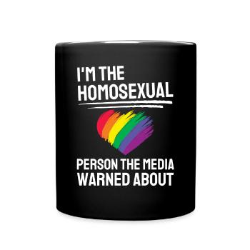 Rainbow Heart LGBTQIA Gay Pride Cadeau LGBT - Mug uni - noir - Devant