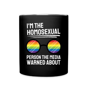 Lunettes de soleil arc-en-ciel Gay Pride Cadeau LGBTQ - Mug uni - noir - Devant
