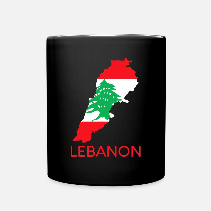 Libanon Flagge Zeder Beirut Libanesisch Arabisch Ara - Tasse einfarbig - Schwarz