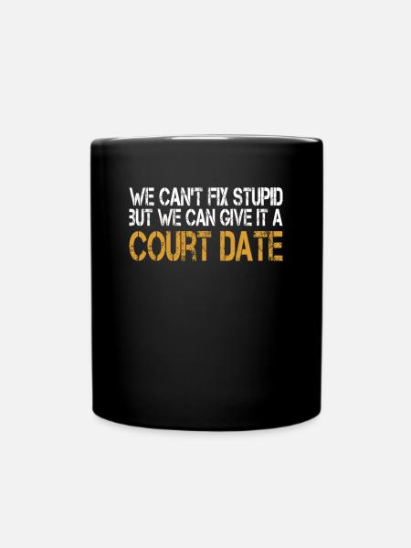 Stellvertretender Sheriff Polizei Gesetz - Tasse einfarbig - Schwarz