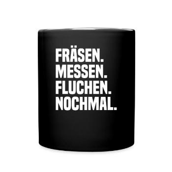 zerspanungsmechaniker Feinwerkmechaniker - Tasse einfarbig - Schwarz - Vorne