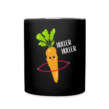 Kawaii Carrot With Hulahooping Gift - Full Colour Mug - black - Front