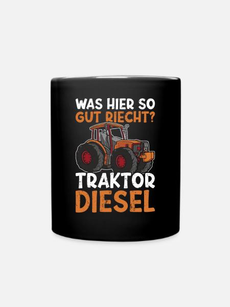 Traktor Trekker Bauer Landwirtschaft - Tasse einfarbig - Schwarz