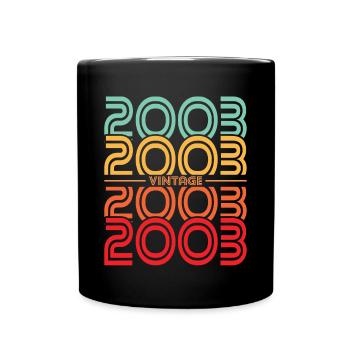 20. Geburtstag Jahrgang 2003 Vintage 2003 - Tasse einfarbig - Schwarz - Vorne