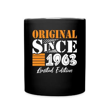 60th birthday born 1963 Original Since 1963 - Full Colour Mug - black - Front