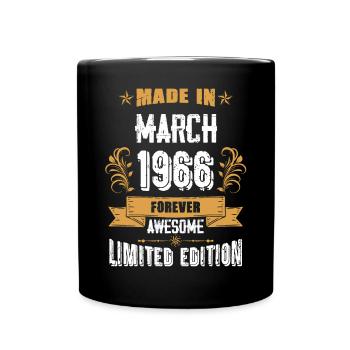 Mars 1966 Millésime anniversaire - Mug uni - noir - Devant