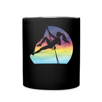Grimpez comme une fille Femmes Escalade Bloc - Mug uni - noir - Devant