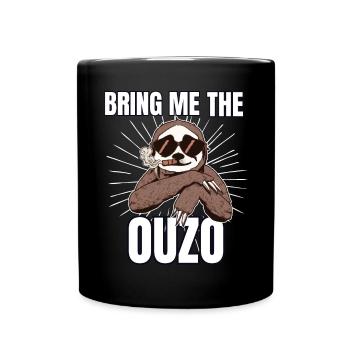 Ouzo saying for Greeks One Ouzo a Day - Full Colour Mug - black - Front