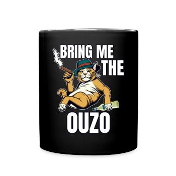 Ouzo saying for Greeks One Ouzo a Day - Full Colour Mug - black - Front