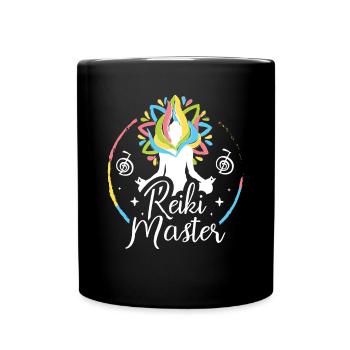 Chakra Holistique Healing Mains Bouddha Reiki Maître - Mug uni - noir - Devant