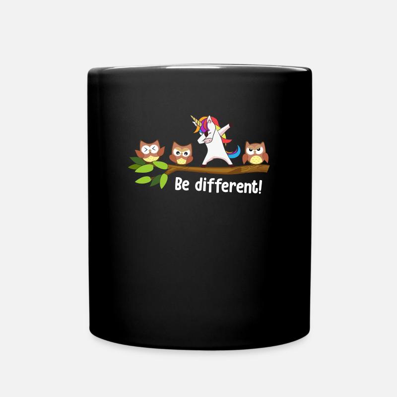 Be Different Dabbing Einhorn - Tasse einfarbig - Schwarz