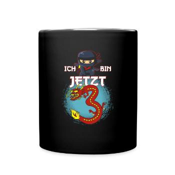 3rd birthday boy 3 years old three-year-old ninja - Full Colour Mug - black - Front