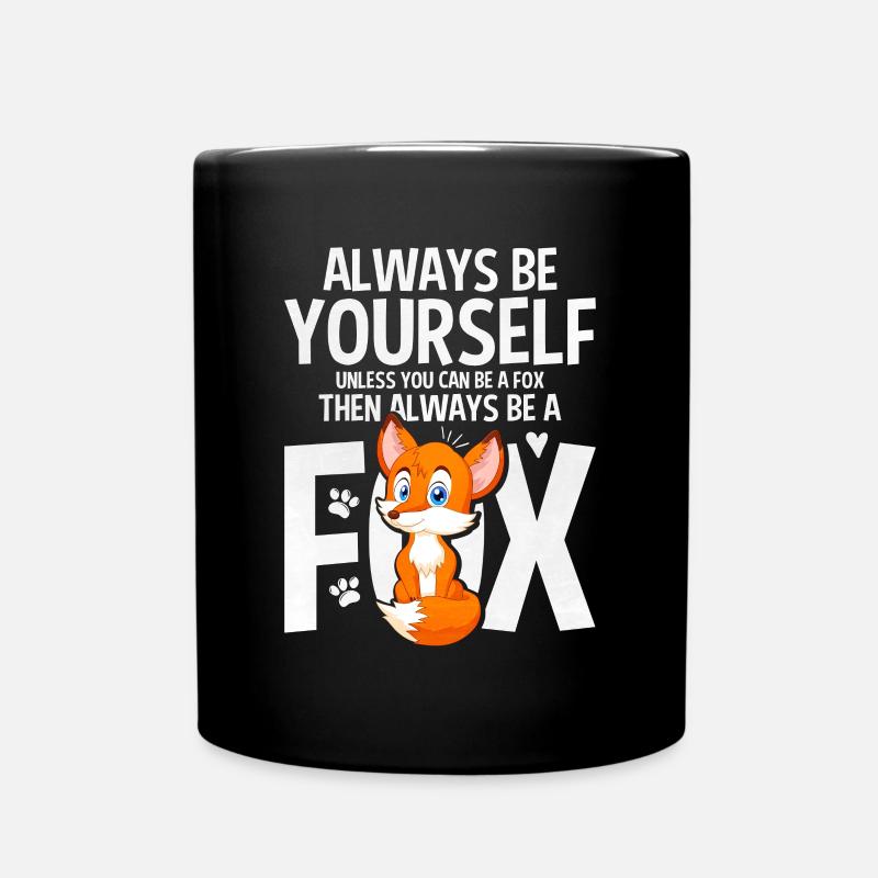 Fuchs - Tasse einfarbig - Schwarz