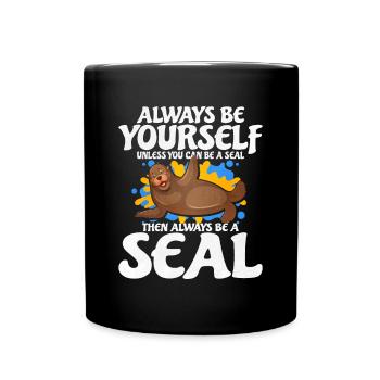 Robbe - Tasse einfarbig - Schwarz - Vorne