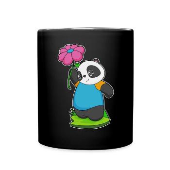 Fleur de panda - Mug uni - noir - Devant