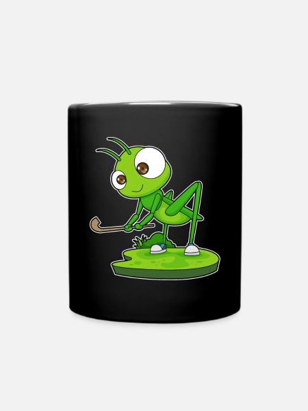 Raupe Feldhockey Feldhockeyschläger Sport - Tasse einfarbig - Schwarz